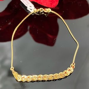 14K Yellow Gold Thin Dainty Bracelet